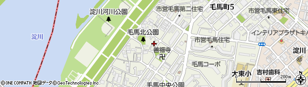大阪府大阪市都島区毛馬町周辺の地図