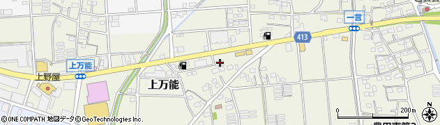 静岡県磐田市上万能154周辺の地図