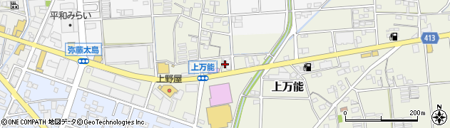 静岡県磐田市上万能437周辺の地図