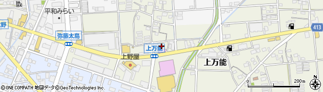 静岡県磐田市上万能438周辺の地図