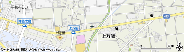 静岡県磐田市上万能400周辺の地図