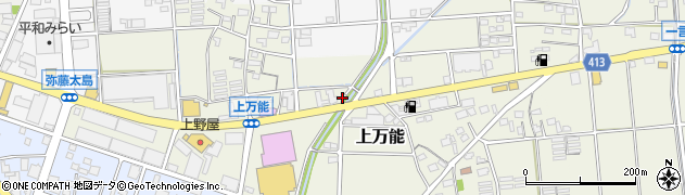 静岡県磐田市上万能396周辺の地図