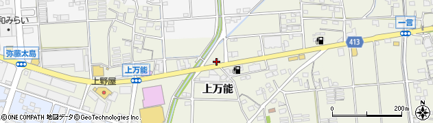 静岡県磐田市上万能187周辺の地図