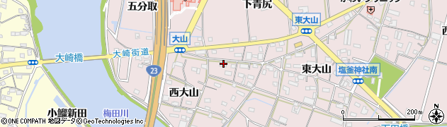愛知県豊橋市大山町西大山41周辺の地図