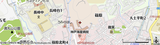 兵庫県神戸市灘区篠原（竹谷山）周辺の地図