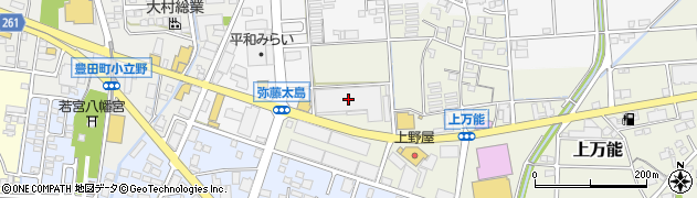 静岡県磐田市上万能528周辺の地図