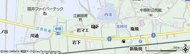 愛知県豊橋市中原町（堤下）周辺の地図