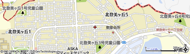 奈良県奈良市北登美ヶ丘周辺の地図