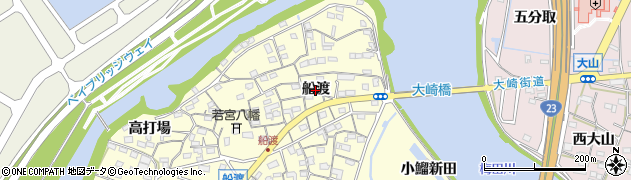 愛知県豊橋市船渡町（船渡）周辺の地図