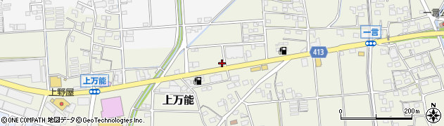 静岡県磐田市上万能178周辺の地図