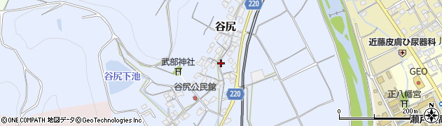 岡山県岡山市東区谷尻周辺の地図