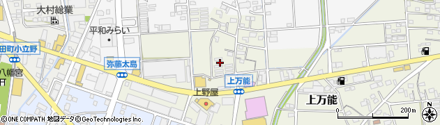 静岡県磐田市上万能443周辺の地図