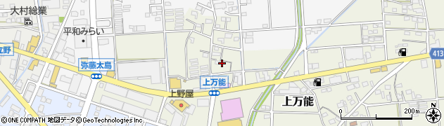 静岡県磐田市上万能431周辺の地図
