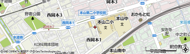 薬局ピグレットファーマシー　西岡本店周辺の地図