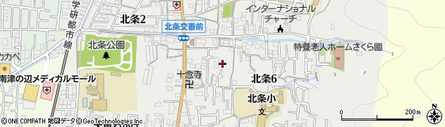 大阪府大東市北条周辺の地図