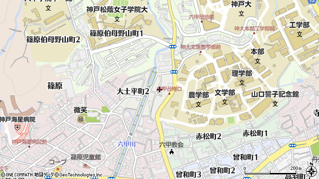 〒657-0014 兵庫県神戸市灘区大土平町の地図