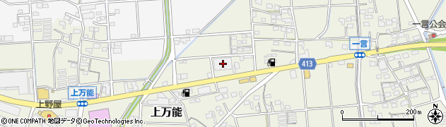 静岡県磐田市上万能173周辺の地図