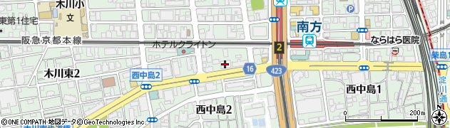 株式会社エイジス　大阪ディストリクト周辺の地図