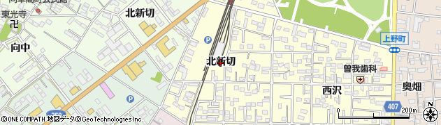愛知県豊橋市高師町（北新切）周辺の地図