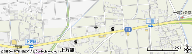 静岡県磐田市上万能170周辺の地図