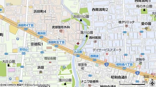〒660-0061 兵庫県尼崎市蓬川荘園の地図
