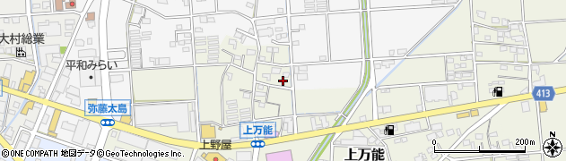 静岡県磐田市上万能413周辺の地図