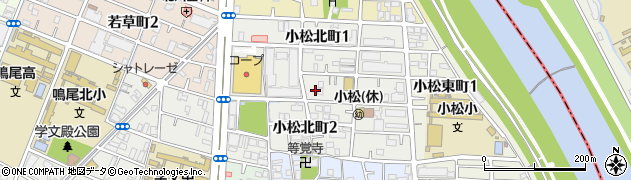 兵庫県西宮市小松北町周辺の地図