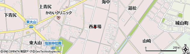 愛知県豊橋市大山町（西井場）周辺の地図