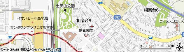 京都府木津川市相楽台9丁目周辺の地図