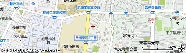 兵庫県尼崎市長洲東通2丁目周辺の地図