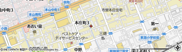本庄町小公園周辺の地図