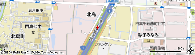 大阪府門真市北島周辺の地図