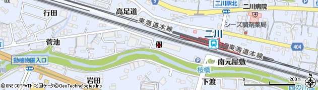 愛知県豊橋市大岩町（佃）周辺の地図