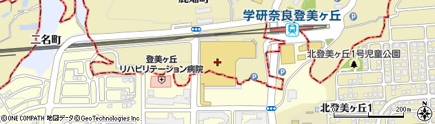 ダイソーイオンモール奈良登美ヶ丘店周辺の地図