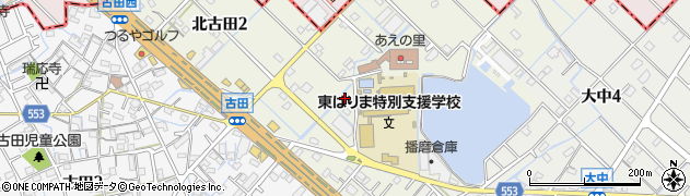 古田住吉神社周辺の地図