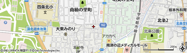 大阪府大東市津の辺町17周辺の地図