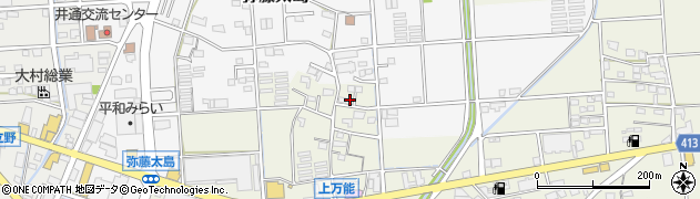 静岡県磐田市上万能418周辺の地図