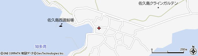 愛知県西尾市一色町佐久島（西側）周辺の地図