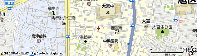 大阪府大阪市旭区中宮3丁目周辺の地図