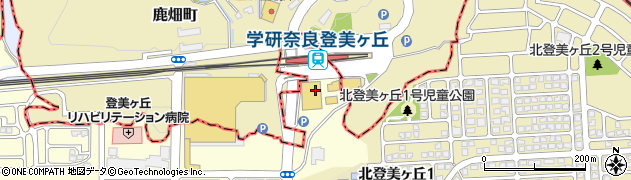 ソフトバンク奈良登美ヶ丘周辺の地図