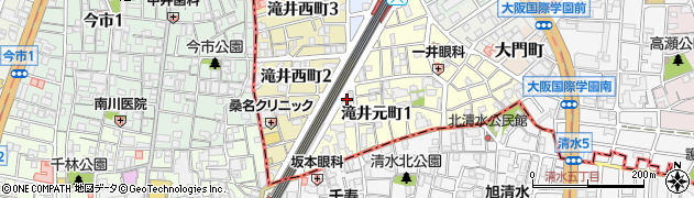 大阪府守口市滝井元町1丁目周辺の地図