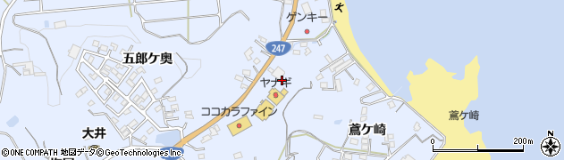 愛知県知多郡南知多町大井山田周辺の地図