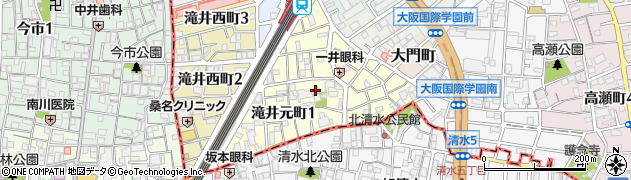 大阪府守口市滝井元町周辺の地図
