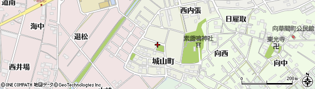 愛知県豊橋市城山町周辺の地図