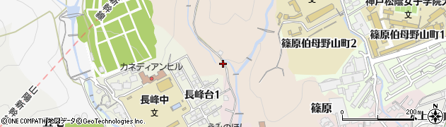 兵庫県神戸市灘区篠原（シル谷）周辺の地図