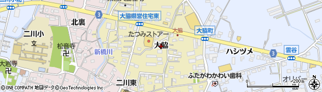 愛知県豊橋市大脇町（大脇）周辺の地図
