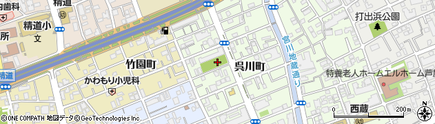 呉川公園周辺の地図