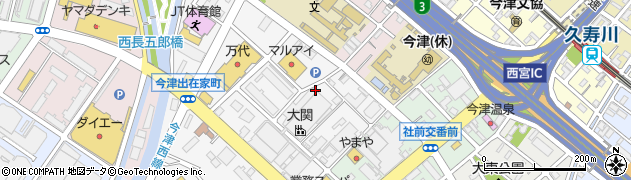 兵庫県西宮市今津出在家町周辺の地図
