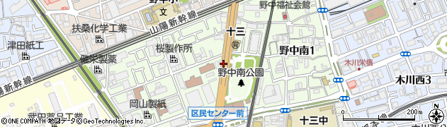 大阪府大阪市淀川区野中南周辺の地図