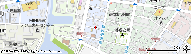 プライムレジデンス西宮駐車場周辺の地図